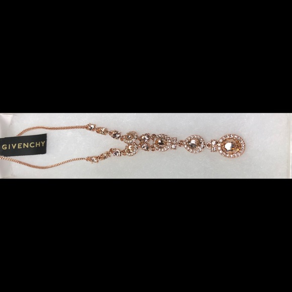 Givenchy Crystal Lariat Necklace & Earrings set - Picture 2 of 4